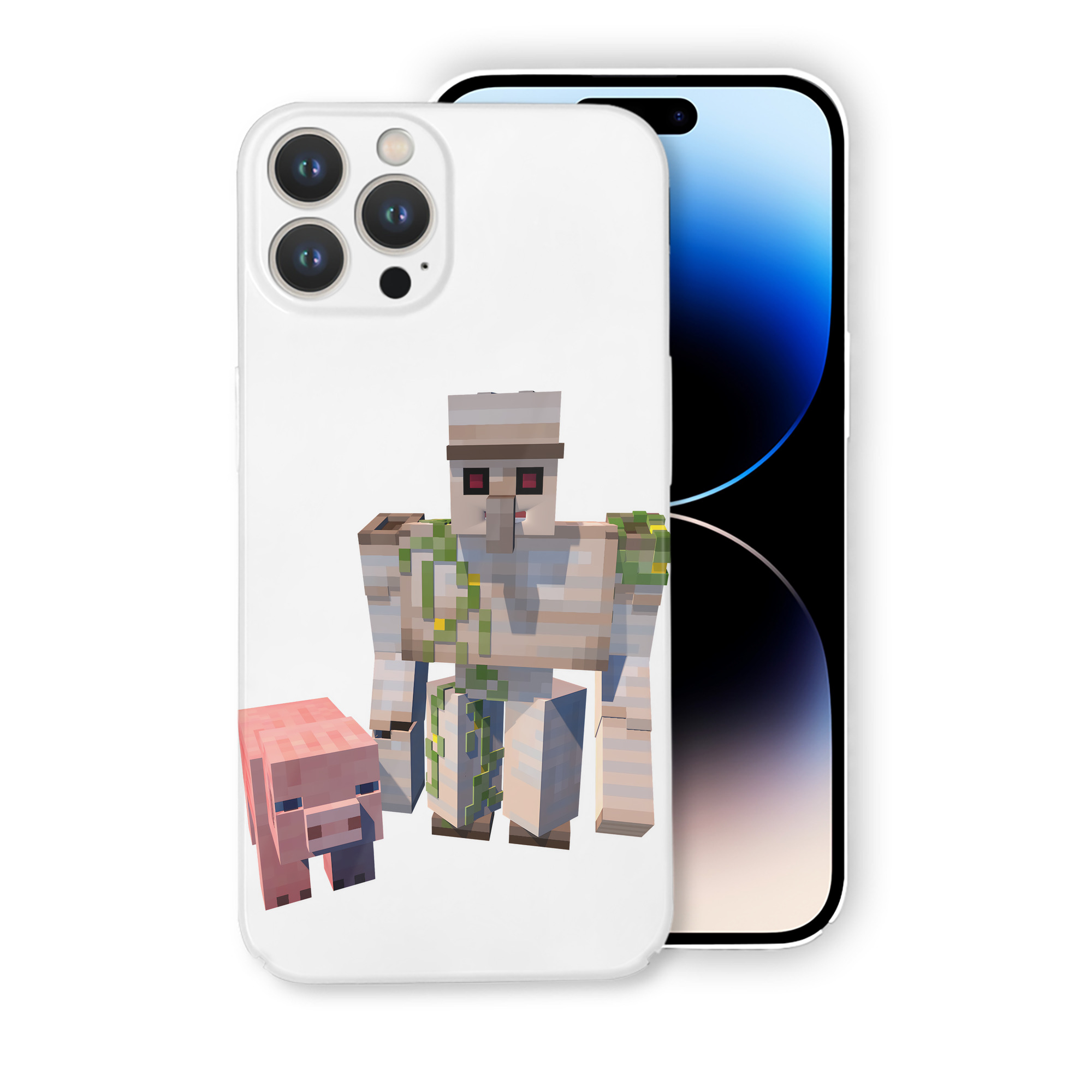 （画像用） マインクラフト ブロックの世界 Minecraft MC Block world 【iPhone 14シリーズ対応】ハードケース